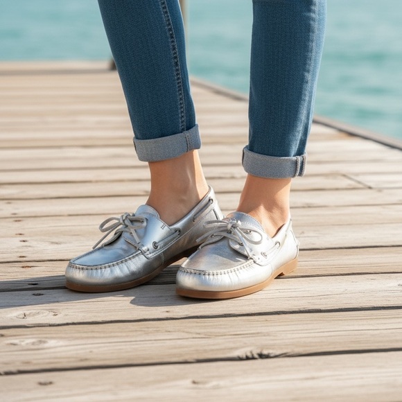 Stuart Weitzman Shoes - Stuart Weitzman Metallic Silver Flats